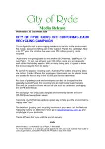 Microsoft Word - CHRISTMAS CARD RECYCLING CAMPAIGN.doc