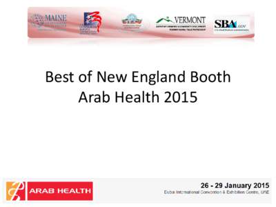 Best of New England at Arab Health 2015