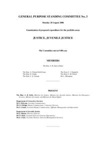 Microsoft Word - Hearing #1 Justice, Juvenile Justice 28 August 2006.doc