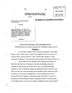 SEC Complaint: William Betta, Jr., Travis A. Branch, James J. Caprio, Troy L. Gagliardi, Russell M. Kautz, Barry M. Kornfeld, Shane A. Mccann, Clifford A. Popper, Alfred B. Rubin, and Steven I. Shrago