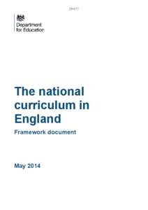 The national curriculum in England - Framework document 17 March inc KS4 EM