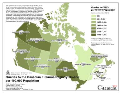 The registration of a restricted or prohibited firearm ties that firearm to the licensed owner in the Canadian Firearm Information System (CFIS), as data on both individual firearms licencees and individually registered 