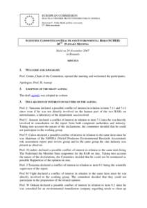 European Food Safety Authority / Europe / Scientific Committee on Consumer Products / Scientific Committee on Health and Environmental Risks / Scientific Committee on Emerging and Newly Identified Health Risks / Directorate-General for Health and Consumers