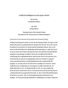 Artificial intelligence / Philosophy of artificial intelligence / Interdisciplinary fields / Computational neuroscience / Strong AI / Anytime algorithm / Eric Horvitz / Decision making / Actor model / Science / Knowledge / Academia