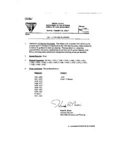 TC[removed]LAND USE PLANNING Table of Contents[removed]