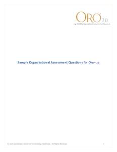 Sample Organizational Assessment Questions for Oro  © Joint Commission Center for Transforming Healthcare - All Rights Reserved TM