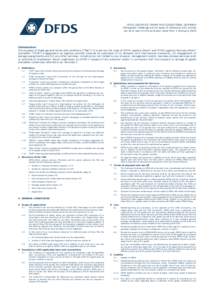 Admiralty law / Legal documents / DFDS / Contract law / Multimodal transport / Himalaya clause / Hague-Visby Rules / Consignee / Transport / Law / Shipping