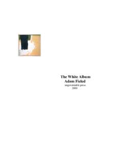 The White Album Adam Fieled ungovernable press 2009  cover image