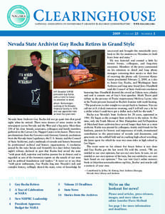 CLEARINGHOUSE  NATIONAL ARCHIVES NEWS National Association of Government Archives &  Records Administrators • www.nagara.org
