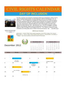 Human rights in the United States / California Department of Fair Employment and Housing / Disability / California Fair Employment and Housing Act / Civil Rights Act / Unruh / Discrimination / Inclusion / Diversity / Education / California statutes / Discrimination in the United States