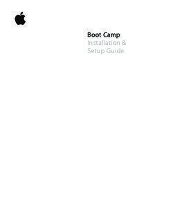 Boot Camp Installation and Setup Guide