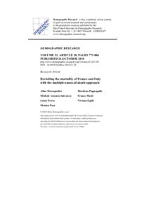 Health / Science / Actuarial science / Mortality Medical Data System / United States Department of Health and Human Services / Dementia / Mortality rate / International Statistical Classification of Diseases and Related Health Problems / ICD-10 / Demography / Population / Medicine