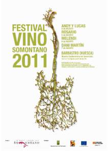 ANDY&慭瀻LUCAS, ROSARIO, MELENDI Y DANI MARTÍN, ARTISTAS DEL FESTIVAL VINO SOMONTANO 2011