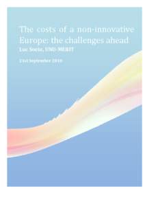 The costs of a non-innovative Europe: the challenges ahead