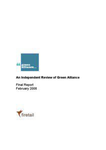    An Independent Review of Green Alliance