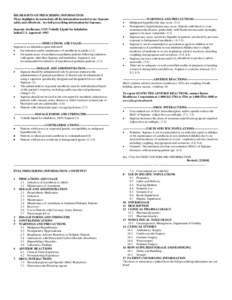 HIGHLIGHTS OF PRESCRIBING INFORMATION These highlights do not include all the information needed to use Suprane safely and effectively. See full prescribing information for Suprane. Suprane (desflurane, USP) Volatile Liq