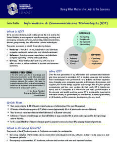 2013 Sector Profile - Information & Communications Technology
