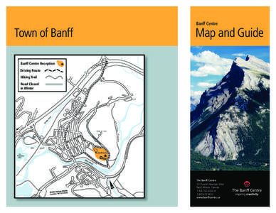 Banff Centre  Town of Banff Banff Centre Reception  Map and Guide