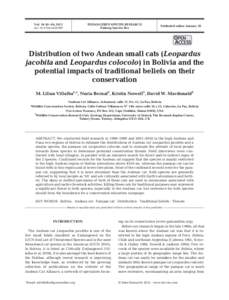 ENDANGERED SPECIES RESEARCH Endang Species Res Vol. 16: 85–94, 2012 doi: [removed]esr00389