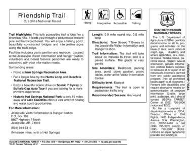 Friendship Trail Ouachita National Forest Hiking  Interpretive