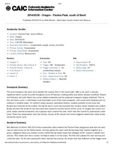 Water / Avalanche / CAIC / Snow / Meteorology / Atmospheric sciences