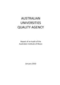     AUSTRALIAN  UNIVERSITIES  QUALITY AGENCY   