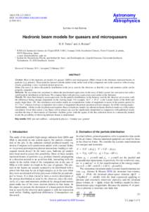 Hadronic beam models for quasars and microquasars