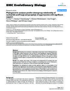 BMC Evolutionary Biology  BioMed Central