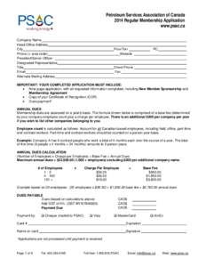 REGULAR MEMBERSHIP APPLICATION FORM