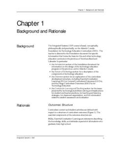 Chapter 1: Background and Rationale  Chapter 1 Background and Rationale  Background
