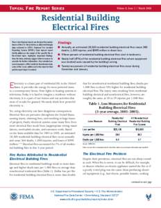 T opical F ire r eporT S erieS  Volume 8, Issue 2 / March 2008 Residential Building Electrical Fires