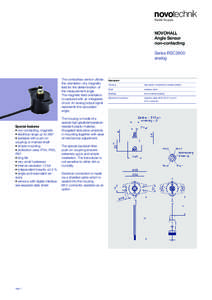 NOVOHALL Angle Sensor non-contacting Series RSC2800 analog