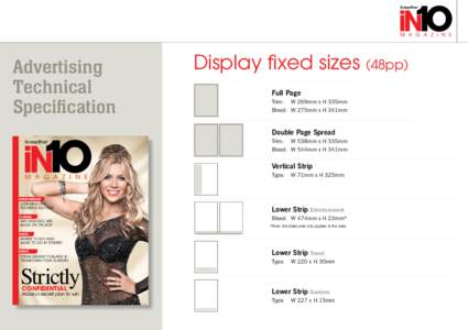 Advertising Technical Specification Display fixed sizes (48pp) Full Page