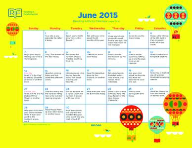 June 2013 Reading Activity Calendar