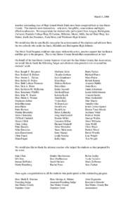 March 8, 2004 Another outstanding year of High School Mock Trials have been completed here in San Mateo County. The students were tremendous – articulate, thoughtful, conscientious and highly effective advocates. We co