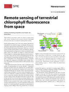 [removed][removed]Remote sensing of terrestrial chlorophyll fluorescence from space Christian Frankenberg, Joseph Berry, Luis Guanter, and