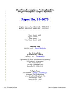 Covariance and correlation / Road transport / Spatial data analysis / Time series analysis / Signal processing / Traffic flow / Correlation function / Spatial analysis / Autocorrelation / Transport / Land transport / Statistics