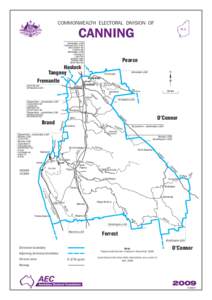 COMMONWEALTH ELECTORAL DIVISION OF WA CANNING Armadale LGA CANNING MILLS RD