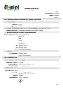 SIKKERHEDSDATABLAD HI-PHOS Side: 1 Kompileringsdato: Revision: Version: 2