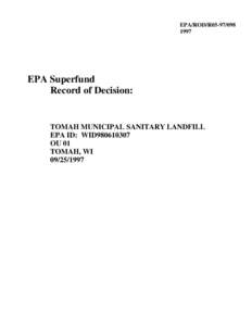 EPA/ROD/R05[removed]EPA Superfund Record of Decision: