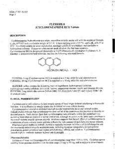 NDA[removed]S-045 Page 3 FLEXERILQ9 (CYCLOBENZAPRTNE~,~~l) _