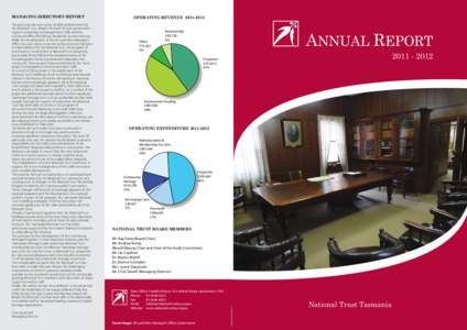 The past year has seen some notable achievements by the National Trust, despite the level of state government support remaining unchanged since 2006 and the continued difficulties facing Tasmania’s tourism industry. Wh