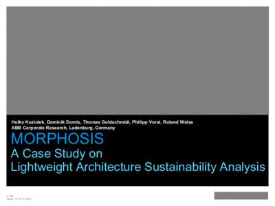 Object-oriented programming / Software design / Software architecture / Enterprise Architect / Scenario / NDepend / Layer / ABB Group / Object-oriented design / Software engineering / Software / Computing