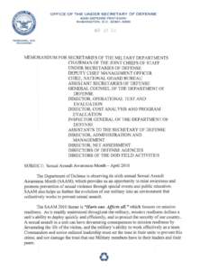 Crime / Rape / Sex crimes / Ethics / Sexual Assault Awareness Month / SAAM / Sexual assault / Violence / United States Secretary of Defense / Violence against women / Rape in the United States / Sexual abuse