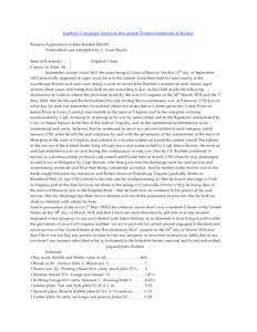 Southern Campaign American Revolution Pension Statements & Rosters Pension Application of John Bartlett S35183 Transcribed and annotated by C. Leon Harris State of Kentucky } Original Claim.