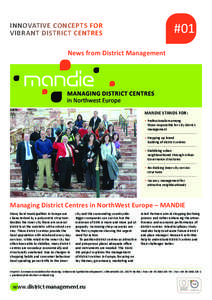 #01  INNovAtIvE CoNCEpts for vIbrANt DIstrICt CENtrEs News from District Management