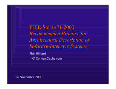 IEEE-Std[removed]Recommended Practice for Architectural Description of