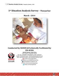 1  1st Situation Analysis Survey Tharparkar Calamity – 2014