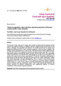 Microsoft Word - Chemical composition, colour and linear expansion properties of Malaysian commercial fish cracker _keropok_