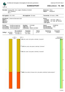 De Nationale Geologiske Undersøgelser for Danmark og Grønland  UdskrevetSide 1 BORERAPPORT